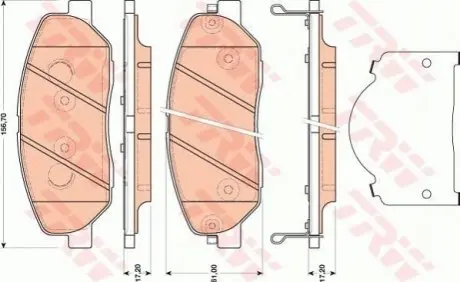 Тормозные колодки, дисковый тормоз.) TRW GDB3483