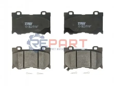 Комплект гальмівних колодок передн, INFINITI FX, G, M, M37, Q50, Q60, Q70, QX70 NISSAN 370Z 2.0-5.6 09.07 TRW GDB3505 Купити в Україні