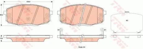 Тормозные колодки, дисковый тормоз.) TRW GDB3523