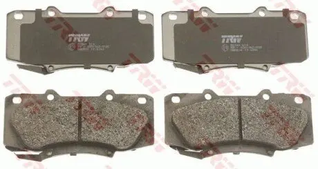 Комплект гальмівних колодок передн, TOYOTA FORTUNER, HILUX VII, HILUX VIII 2.4D-3.0D 06.04 TRW GDB3534