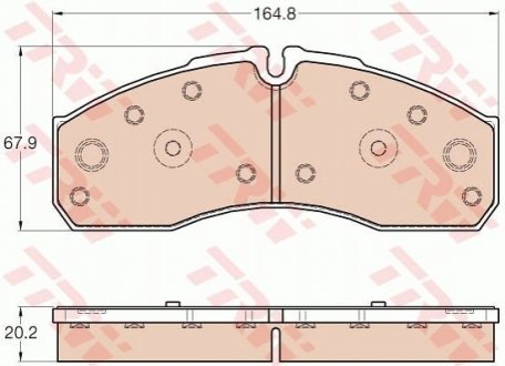 Гальмівні колодки TRW GDB3567 (фото 1)
