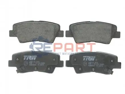 Комплект гальмівних колодок задн, HYUNDAI ELANTRA V 1.6/1.6D/1.8 09.10-12.16 TRW GDB3569 Купити в Україні