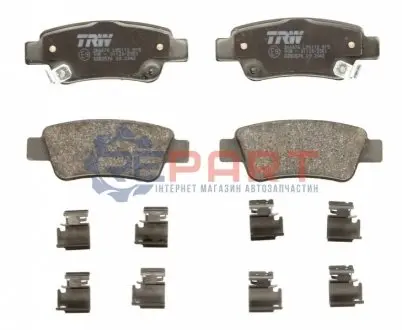 Фото Колодки гальмівні (задні) Honda CR-V 06- TRW (GDB3576) зображення 1