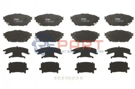 Комплект гальмівних колодок передн, FUSO (MITSUBISHI) CANTER VII (FB7_, FE7_, FB8_, FE8_), CANTER VIII (FEA_, FEB_, FEC_, FGB_) MITSUBISHI CANTER VI (FE5, FE6, FB5, FB6), FUSO 12.0D-4.9D 07.86 TRW GDB3611 Купити в Україні