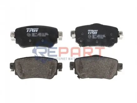 Фото Комплект гальмівних колодок, дискове гальмо TRW (GDB3617) зображення 1