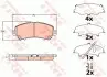 Фото Комплект гальмівних колодок передн, NISSAN QASHQAI II, X-TRAIL, X-TRAIL III RENAULT KADJAR, KOLEOS II 1.2-2.5 11.13 TRW (GDB3648) зображення 1