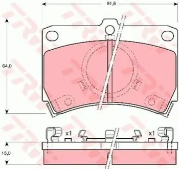 Тормозные колодки, дисковый тормоз.) TRW GDB374