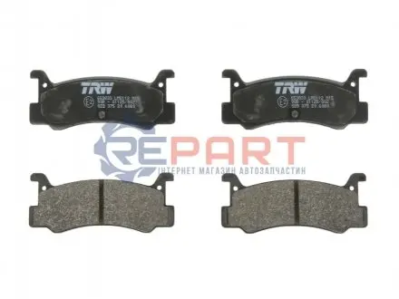 Комплект гальмівних колодок задн, DAIHATSU CHARADE IV, GRAN MOVE MAZDA 323 F IV, 323 III, MX-3 1.0-1.8 08.85 TRW GDB375