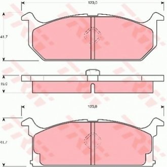 Гальмівні колодки, дискове гальмо.) TRW GDB382 (фото 1)