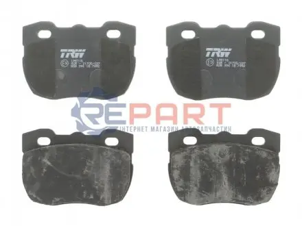 Комплект гальмівних колодок передн, LAND ROVER 110/127, 90 I, DEFENDER, RANGE ROVER I 2.5-4.0 08.81-02.16 TRW GDB394