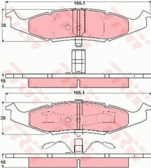 Тормозные колодки, дисковый тормоз.) TRW GDB4006 (фото 1)