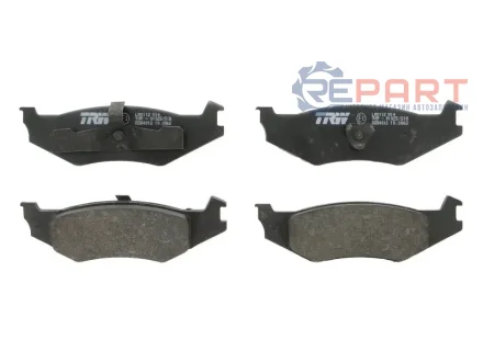 Комплект гальмівних колодок задн, CHRYSLER CONCORDE, DAYTONA, LE BARON, LHS, NEW YORKER, SARATOGA, VISION DODGE INTREPID PLYMOUTH SUNDANCE 2.2-3.5 03.86-09.03 TRW GDB4012