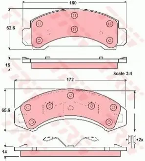 Тормозные колодки, дисковый тормоз.) TRW GDB4013