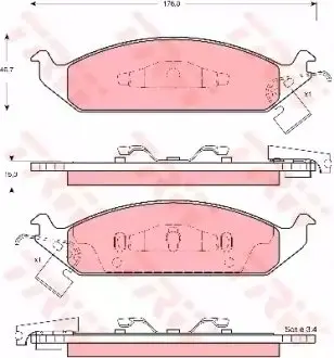 Тормозные колодки, дисковый тормоз.) TRW GDB4016