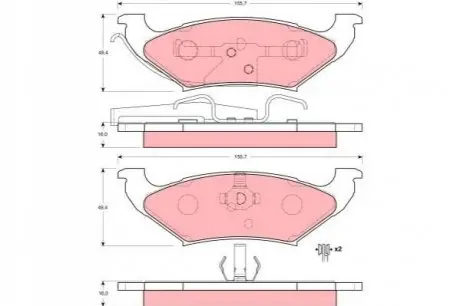 Комплект гальмівних колодок задн, CHRYSLER GRAND VOYAGER III, VOYAGER III DODGE CARAVAN LINCOLN CONTINENTAL, CONTINENTAL TOWN CAR, TOWN CAR II PLYMOUTH VOYAGER 2.0-4.6 10.90-12.02 TRW GDB4045 Купити в Україні