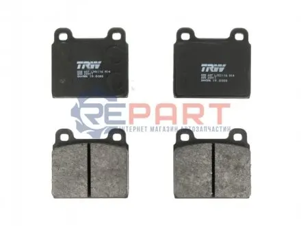 Комплект гальмівних колодок передн, MERCEDES /8 (W114), /8 (W115) VW TRANSPORTER T2, TRANSPORTER T3 1.6-2.5 01.68-07.92 TRW GDB407 Купити в Україні