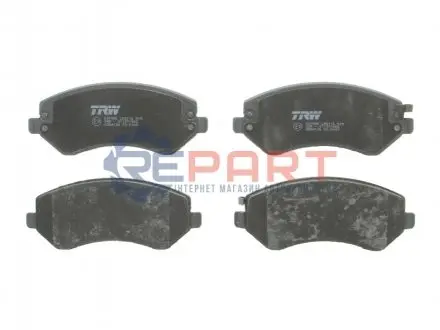 Комплект гальмівних колодок передн, CHRYSLER VOYAGER III, VOYAGER IV DODGE CARAVAN JEEP CHEROKEE 2.0-3.8 01.95-12.08 TRW GDB4126