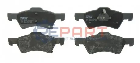 Комплект гальмівних колодок передн, CHRYSLER RAM VAN, VOYAGER III, VOYAGER IV DODGE CARAVAN 2.0-3.8 01.95-07.09 TRW GDB4129 Купити в Україні