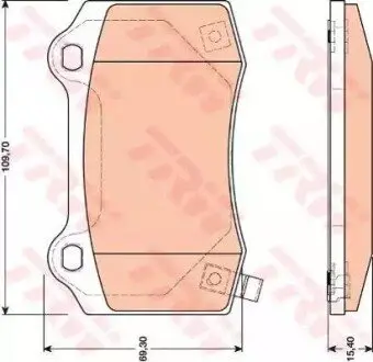 Тормозные колодки, дисковые. TRW GDB4171
