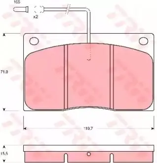 Комплект гальмівних колодок передн, RENAULT MASTER I ASTON MARTIN DB7 VOLANTE 2.0-3.2 07.80-06.99 TRW GDB443