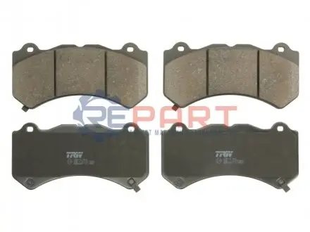 Комплект гальмівних колодок передн, CHEVROLET CAMARO, CORVETTE DODGE CHALLENGER JEEP GRAND CHEROKEE, GRAND CHEROKEE IV NISSAN GT-R 2.0-6.4 12.07 TRW GDB4450 Купити в Україні