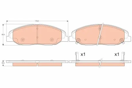 Комплект тормозных колодок, дисковый тормоз TRW GDB4457