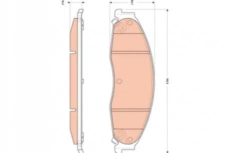 Комплект гальмівних колодок передн, CADILLAC CTS, STS 2.6-5.7 03.02-12.12 TRW GDB4601