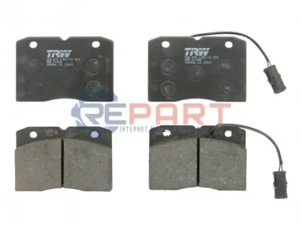 Комплект гальмівних колодок передн, IVECO DAILY II 2.5D 01.89-08.98 TRW GDB478