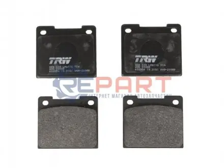 Комплект гальмівних колодок задн/передн, MERCEDES VITO (W639) VOLVO 140, 240, 850, C70 I FORD ESCORT I PEUGEOT 205, 205 II, 305 I, 309, 405 II 1.0-2.4 08.66-08.14 TRW GDB533