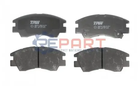 Комплект гальмівних колодок передн, MITSUBISHI L 300 / DELICA II, L 300 III, L200, PAJERO I, PAJERO SPORT I, TREDIA 1.6-3.5 01.83 TRW GDB729