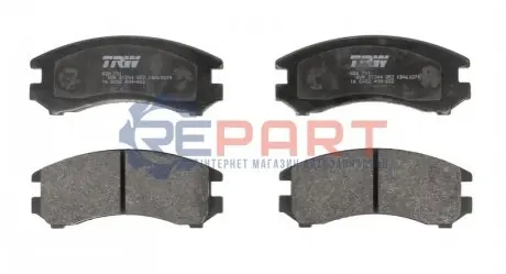 Комплект гальмівних колодок передн, NISSAN SUNNY I, SUNNY II SUZUKI SWIFT I, SWIFT II TATA INDIGO MARINA 1.3-1.8 03.82-12.10 TRW GDB731