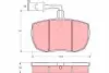 Комплект гальмівних колодок передн, IVECO DAILY I, DAILY II 2.4D/2.5D 01.78-08.98 TRW (GDB779) зображення 1