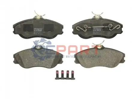 Комплект гальмівних колодок передн, AUDI 100 C3, 80 B4, 90 B3, CABRIOLET B3, COUPE B3, QUATTRO 2.0-2.8 08.86-08.00 TRW GDB815