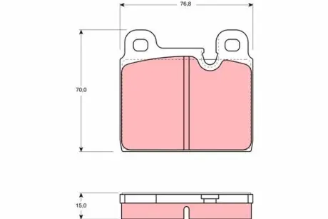 Комплект гальмівних колодок передн, MERCEDES /8 (W114), /8 (W115) ALFA ROMEO SPIDER PORSCHE 911, 911 TARGA 2.0-3.2 01.68-08.89 TRW GDB918