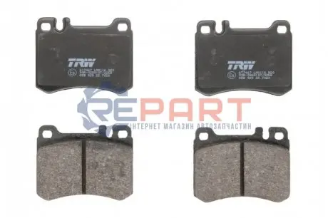 Комплект гальмівних колодок передн, MERCEDES SL (R107) 2.9/4.1/4.9 09.85-08.89 TRW GDB929