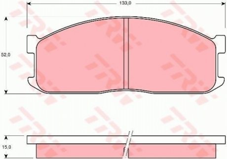 Гальмівні колодки, дискове гальмо (набір) TRW GDB983 (фото 1)