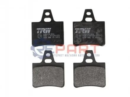 Комплект гальмівних колодок задн, CITROEN XANTIA, XM 1.6-3.0 05.89-03.01 TRW GDB986