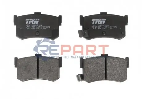 Комплект гальмівних колодок задн, ACURA LEGEND HONDA LEGEND I HYUNDAI SONATA III ROVER 800 1.8-3.0 01.86-06.98 TRW GDB994 Купити в Україні