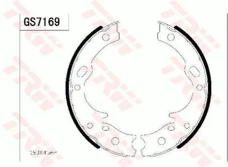 Комплект колодок стоянкових гальм TRW GS7169