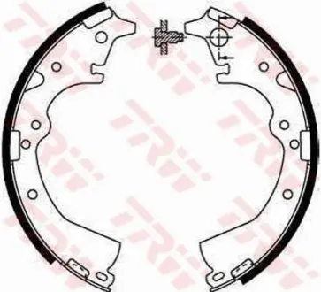 Гальмівна колодка TOYOTA CELICA, CRESSIDA, CROWN, DYNA 100, HIACE III, HIACE IV, HILUX VI, LAND CRUISER, LITEACE, MODEL F, PREVIA I, TOWN ACE 1.5-4.2 04.80-07.05 TRW GS8184