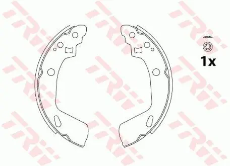 Гальмівна колодка SUZUKI SWIFT IV 1.2/1.3D/1.6 10.10 TRW GS8818