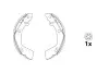 Гальмівна колодка JEEP CHEROKEE, GRAND CHEROKEE I, WRANGLER II 2.4-5.9 09.91-01.08 TRW (GS8865) зображення 1