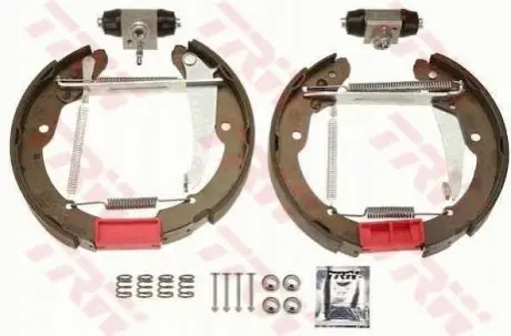 Комплект барабанного гальма (колодки, циліндр, пружинки) SEAT INCA SKODA OCTAVIA I, OCTAVIA II VW CADDY II 1.4-1.9D 11.95-12.10 TRW GSK1406