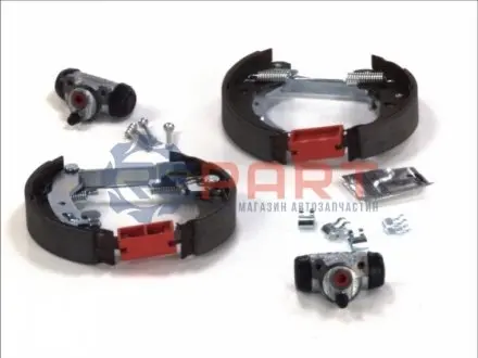 Комплект барабанного гальма (колодки, циліндр, пружинки) FIAT PANDA 1.1-1.3D 09.03 TRW GSK1770
