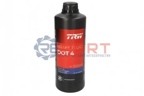 Гальмівна рідина DOT4 (0,5L) [сухість: 270°C, вологість: 163°C, в'язкість: 1315мм²/с] SAE J1703, ISO/DIN 4925 TRW PFB450SE Купити в Україні