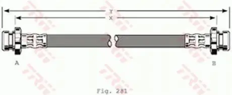 Тормозной шланг TRW PHA213