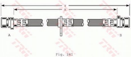 Тормозной шланг TRW PHA367 (фото 1)