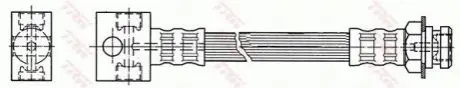 Гальмівний шланг гнучкий задн Лів/Прав (довжина 344мм 3/8"-24/3/8"-24) JEEP CHEROKEE, GRAND CHEROKEE I 2.5/4.0/5.2 10.84-09.01 TRW PHA389