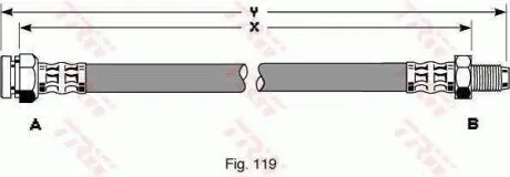 Тормозной шланг TRW PHB182
