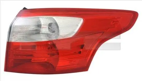 Ліхтар задній Прав (LED, колір повороту білий, колір скла червон) FORD FOCUS III Універсал 07.10-11.14 TYC 1111851162